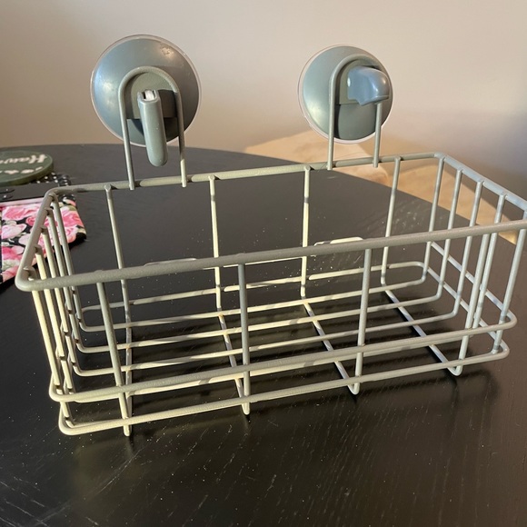 Other - Suction Cup Bathroom Storage Basket - Grey
